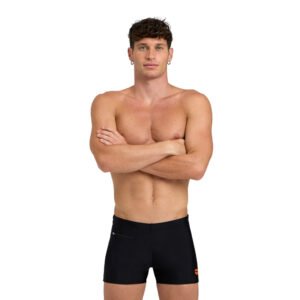 Men Zip Swim Short Black