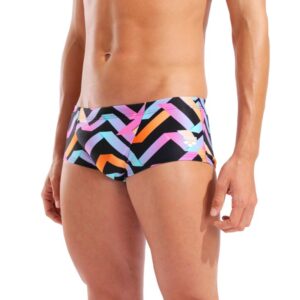 Texture Swim Low Waist Short Black Multi
