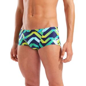 Texture Swim Low Waist Short Navy Multi