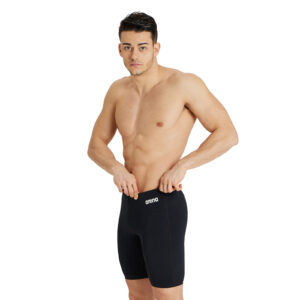 Swim Jammer Solid Black White
